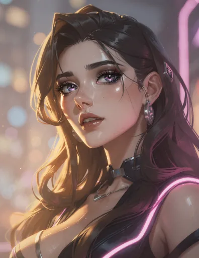 Stylized AI character design and digital art
